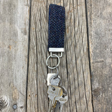 Load image into Gallery viewer, Woolly Key Ring - Dark Blue Tweed
