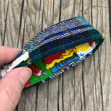 Load image into Gallery viewer, Woolly Key Ring - Blue &amp; Green Tartan
